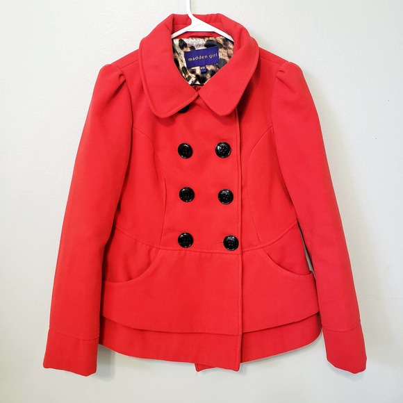Madden Girl Jackets & Blazers - Madden Girl Peplum Button Coat